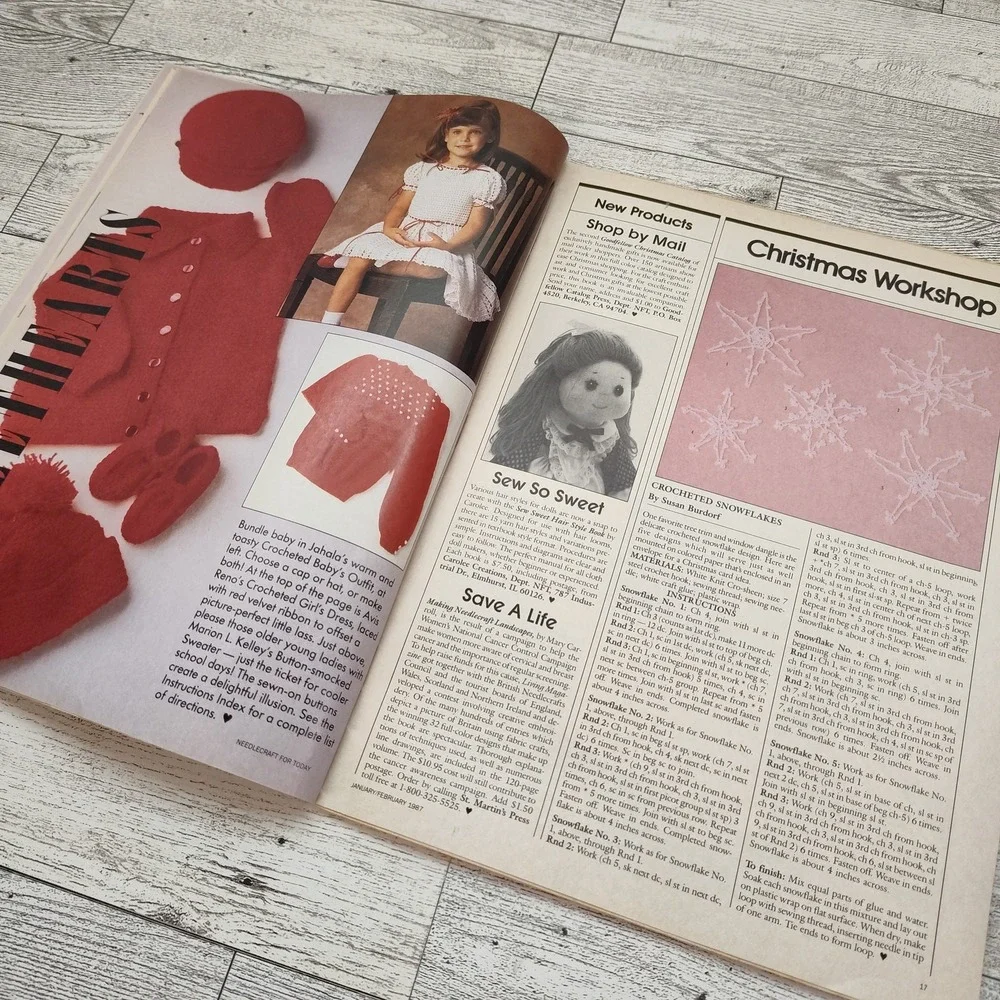 Needlecraft‎ For Today 1987 Retro 80s Rainbow Hearts Vintage Craft Magazine